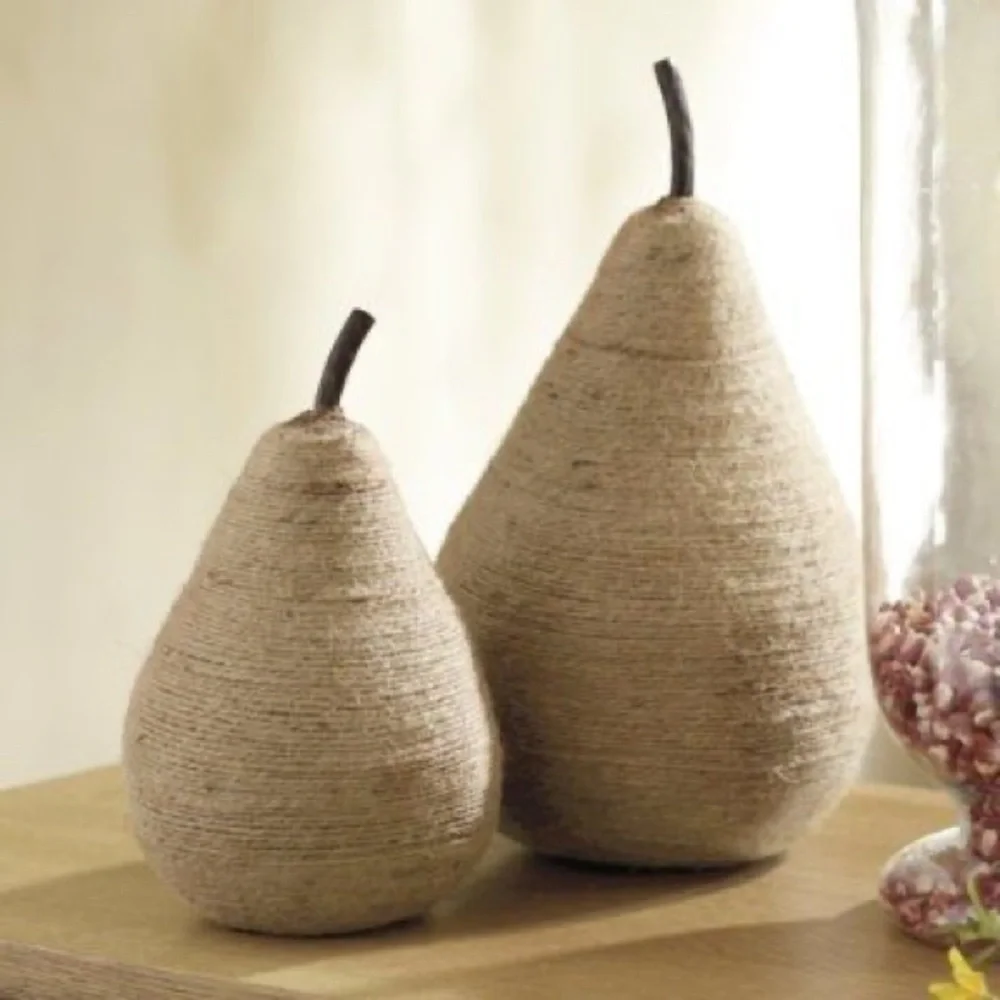 Pottery Barn Decorative Twine Wrapped Pear